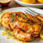 Perfecting Mediterranean roasted chicken: golden, herbaceous, juicy, sunny.