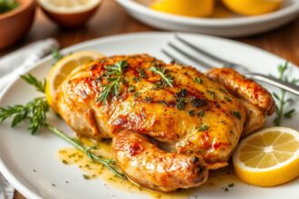 Perfecting Mediterranean roasted chicken: golden, herbaceous, juicy, sunny.