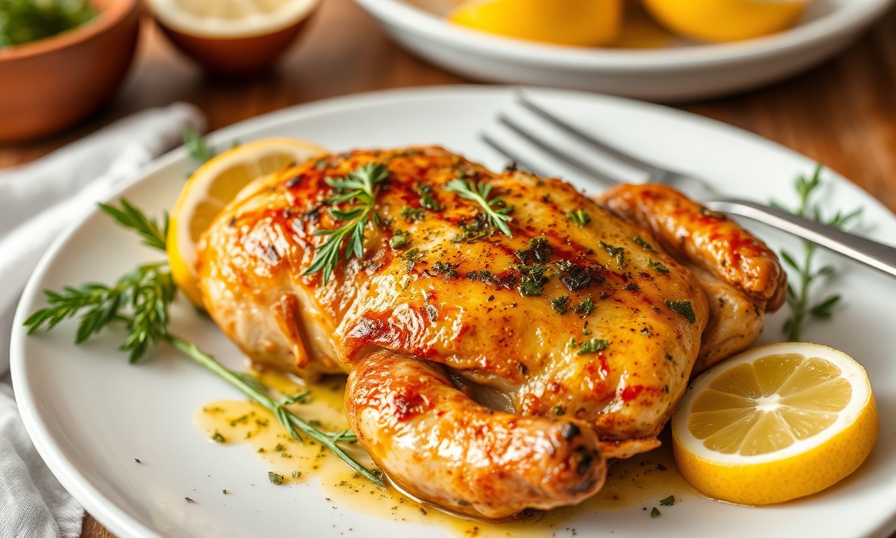 Perfecting Mediterranean roasted chicken: golden, herbaceous, juicy, sunny.