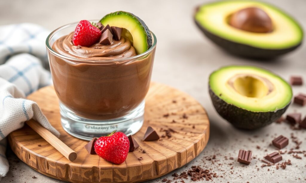 Decadent chocolate avocado mousse: healthy, guilt-free indulgence.