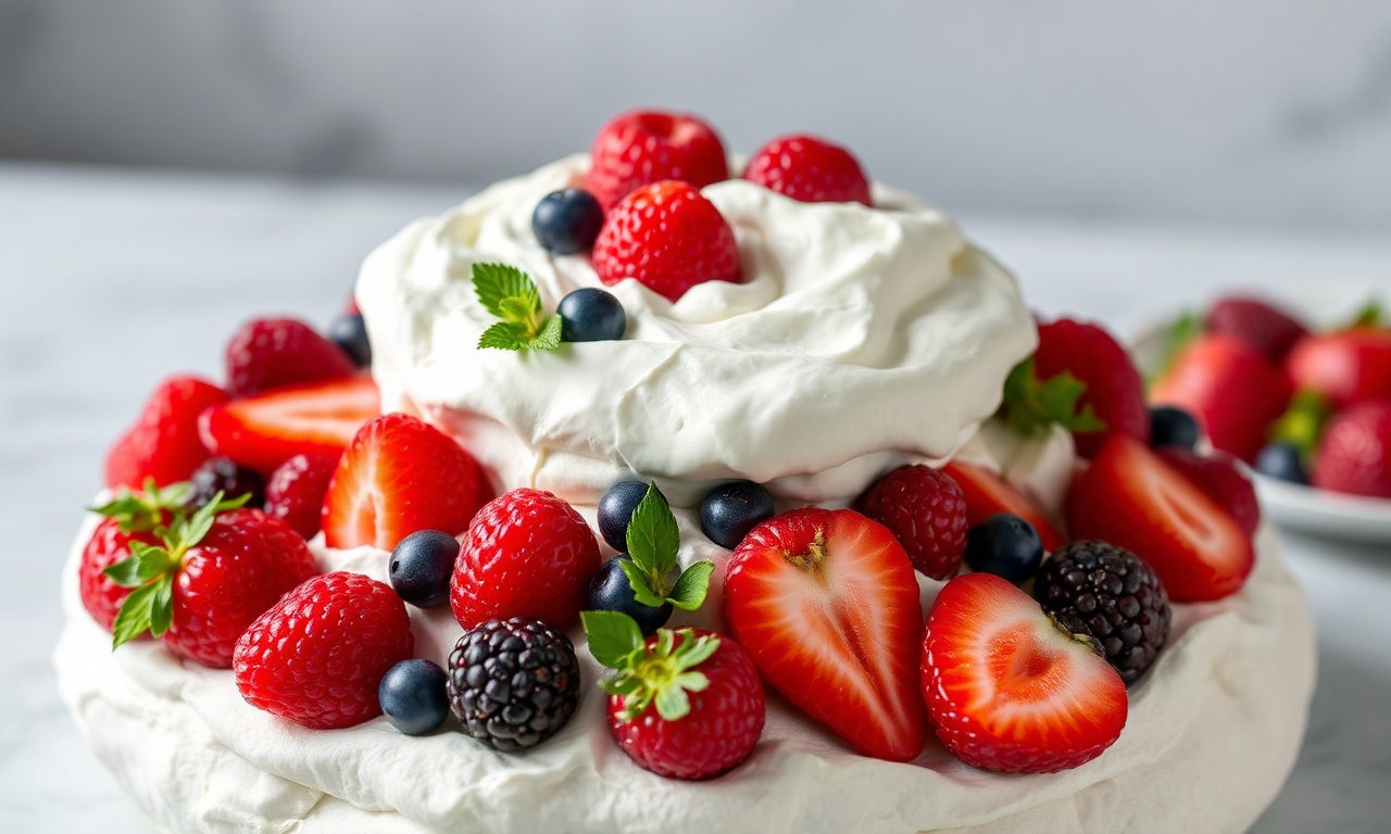 Summer Berry Pavlova: light, fruity dessert delight