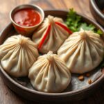 Steamed veggie momos: a healthy and flavorful dumpling delight.