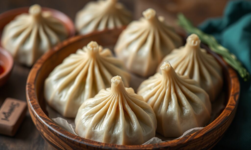 Steamed Veggie Momos: A flavorful and healthy Himalayan street food delight.