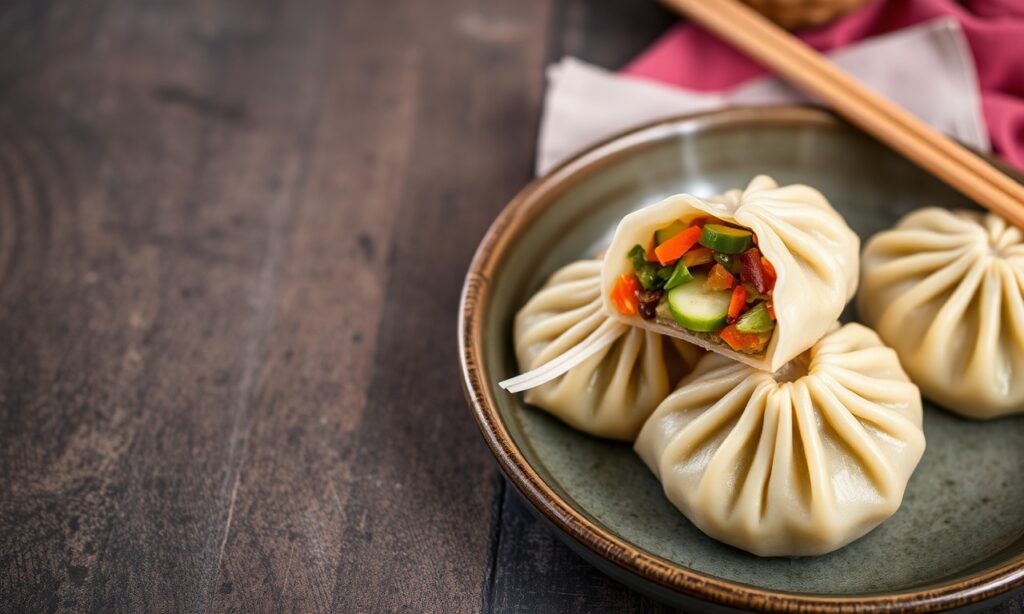 Steamed Veggie Momos: A flavorful and healthy Himalayan street food delight.