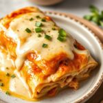 Creamy chicken enchiladas suizas, a delicious Swiss-Mexican fusion dish.
