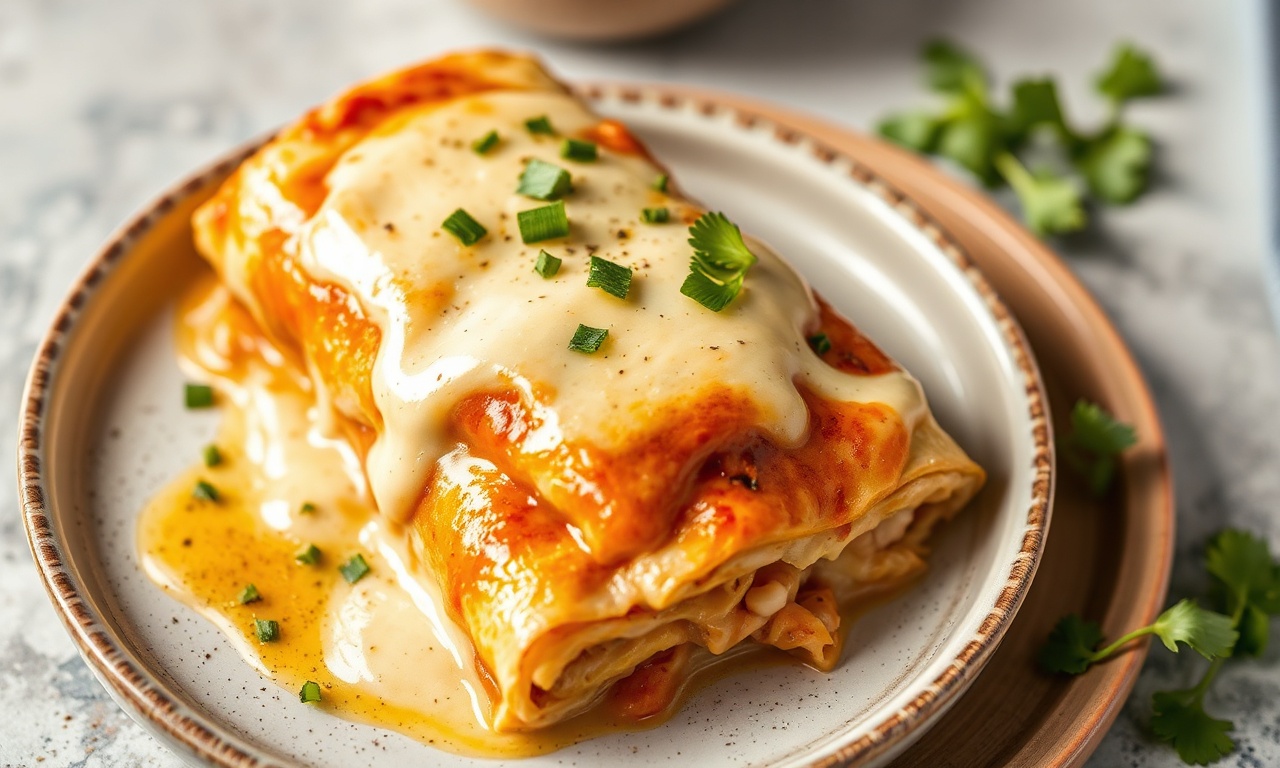 Creamy chicken enchiladas suizas, a delicious Swiss-Mexican fusion dish.