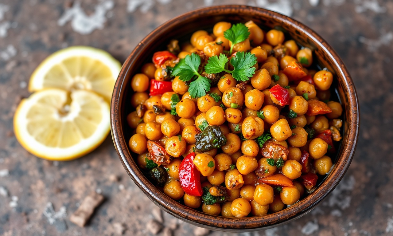 Savory Moroccan chickpea vegetable tagine, a vibrant and flavorful feast.