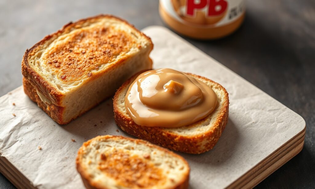 Crunchy Harmony: Graham crackers and peanut butter delight.