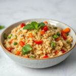 Healthy Quinoa Fried Rice with colorful veggies, a nutritious twist.