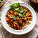 Hearty Cuban picadillo with lentils, a delicious classic dish.