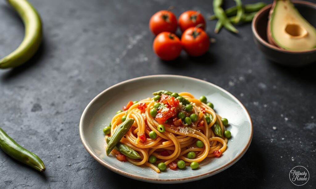 Power Up your plate with high-protein edamame pasta.