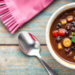 Hearty Caribbean black bean soup, a flavorful island classic.