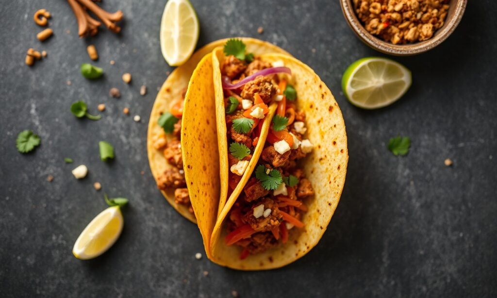 Bold tangy jackfruit tacos, a flavor-packed plant-based delight.
