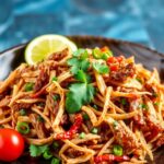 Flavorful Salpicón de Res shredded beef salad recipe.
